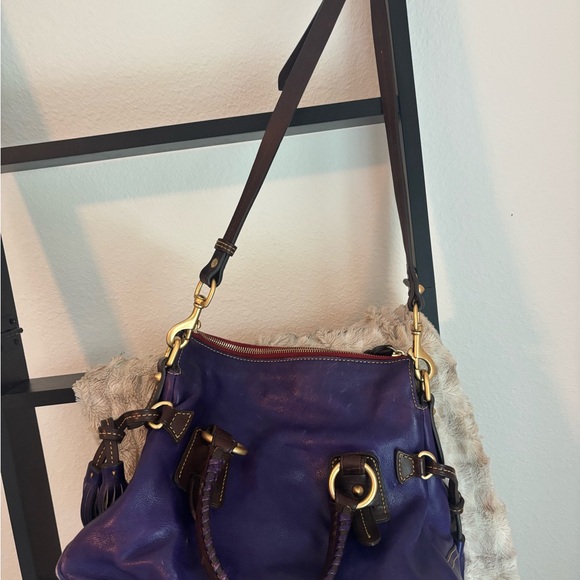 Dooney & Bourke Purple Crossbody Bag with Gold Hardware - Picture 3 of 8